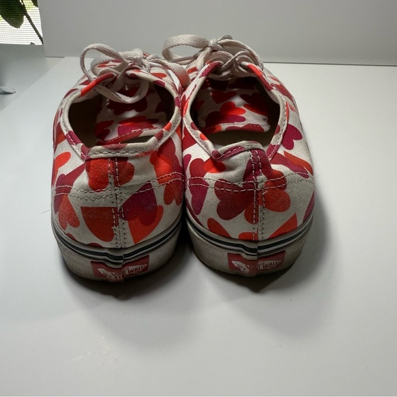 Vans Heart Pattern Lace Up Sneakers - Red and Pink Women’s Size 10/ Men’s 8.5 - Picture 4 of 10